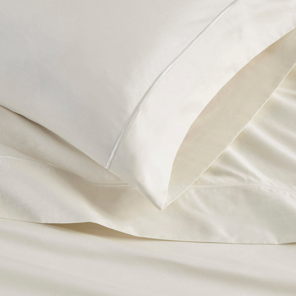 JLA Home Croscill - 500TC Egyptian Cotton Sateen Sheet Set — 100% Certified, 500TC Softness, Baratta Hem, Durable Luxury Bedding CCS20-008