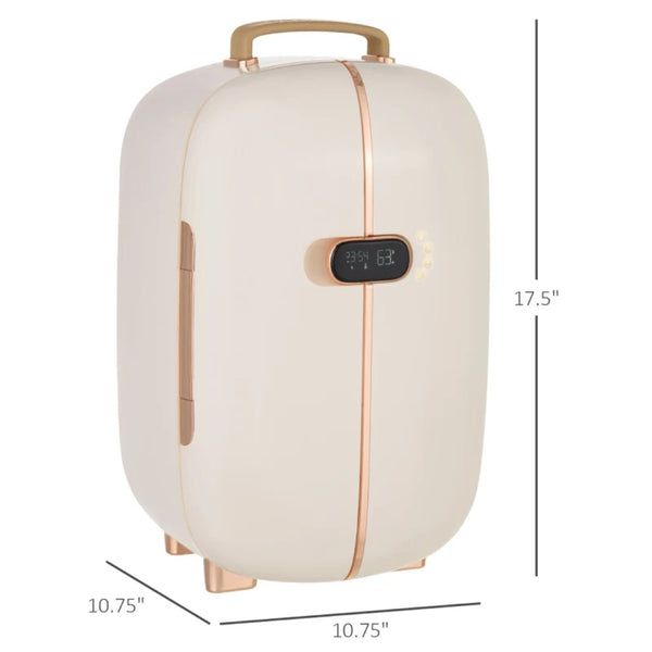 English Elm Cosmetics Mini Skincare Refrigerator with Led Display Thermoelectric Cooling for Vanity T3971P473675