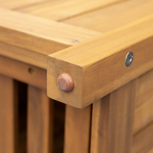 English Elm Christopher Knight Home® - Portside Teak 30-Gallon Wood Deck Box — Solid Acacia, Weather & UV-Resistant Storage Bench with Lid Supports N775P251111T