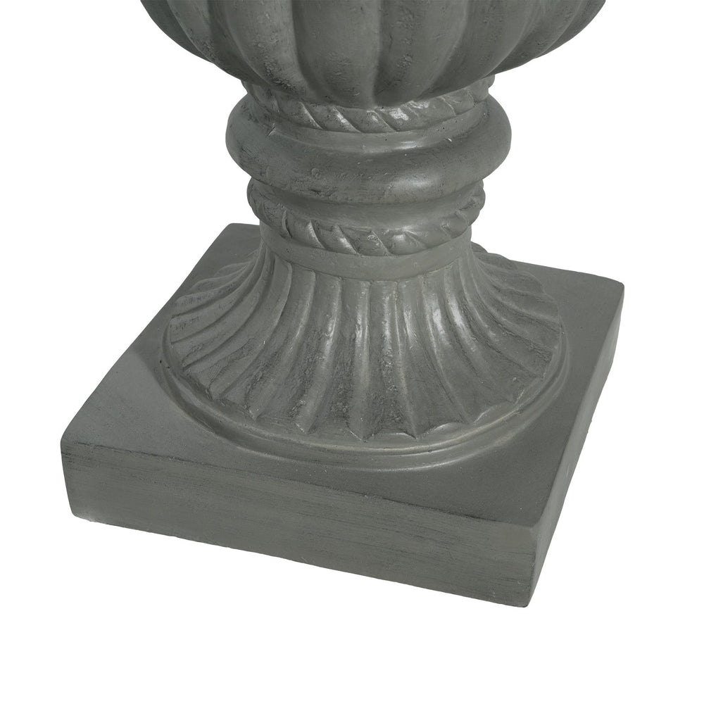 English Elm Christopher Knight Home® - Outdoor Garden Urn Planter 26" Handcrafted Magnesium Oxide Classic Patio & Indoor Decor, Ready-to-Use Gray N772P334155G