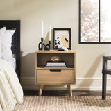 Hans Mid-century Modern Modern 1-Drawer Midcentury Nightstand