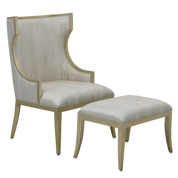 Garson Silver Armchair - Chic Wingback Design in Fresh Files Linen for Timeless Elegance & Comfort