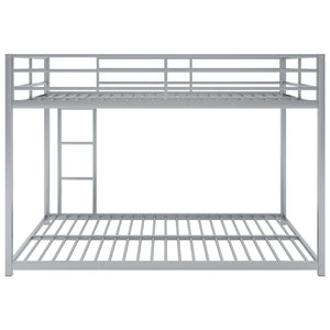 English Elm Full Over Low Profile Steel Bunk Bed with Guardrail and Integrated Ladder MF285536AAN