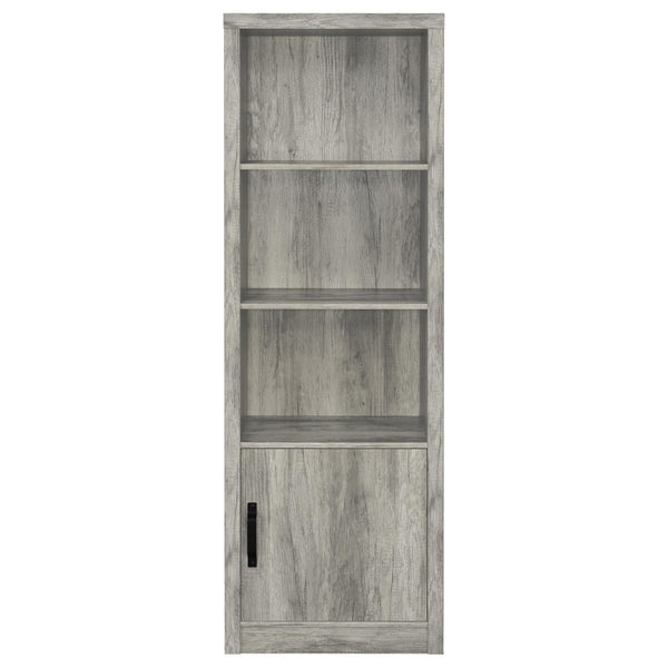 English Elm Conifer Three Piece Media Center with Driftwood Laminate Finish for Modern Living Rooms B062S01436