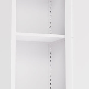 English Elm 71 Inch Freestanding Metal Storage Cabinet Five Tier Narrow Pantry Organizer White W2735P428814