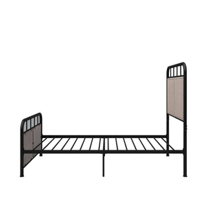 English Elm Twin Sturdy Metal Bed Frame for Twin Mattress — Quiet, Tool-Included Assembly, No Box Spring Needed, 300LB Capacity Black 44.49 L x 42.72 W x 5.31 H W2297P347758