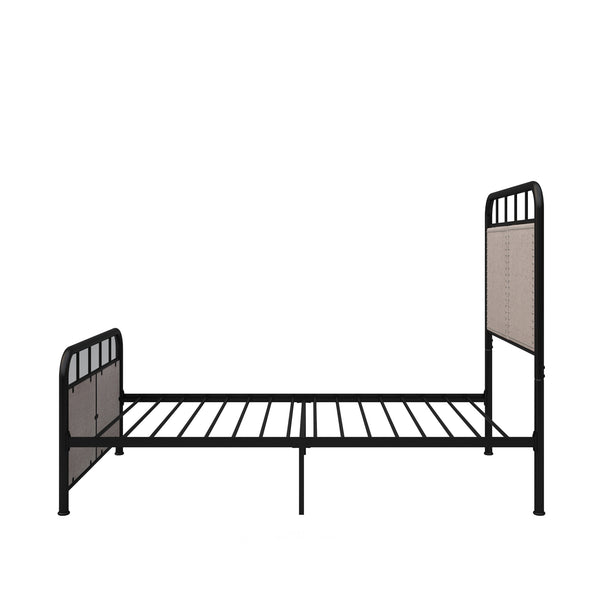 English Elm Twin Sturdy Metal Bed Frame for Twin Mattress — Quiet, Tool-Included Assembly, No Box Spring Needed, 300LB Capacity Black 44.49 L x 42.72 W x 5.31 H W2297P347758