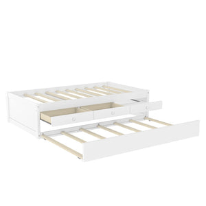 English Elm Twin Triple Metal Bunk Bed Matte Powder Coated Frame with Full Safety Guardrails White W1580S00385