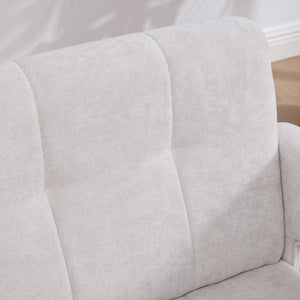 English Elm Modern Ergonomic Armchair with Generous Curved Armrests, Chenille Upholstery, 500lb Capacity, Cozy Lounge Seat Beige W395P380514