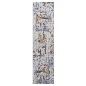 English Elm Loom Abstract Area Rug 2X8 Ivory/Navy - Stylish Non-Shedding, Stain Resistant, Kid & Pet Friendly Decor B335P289508