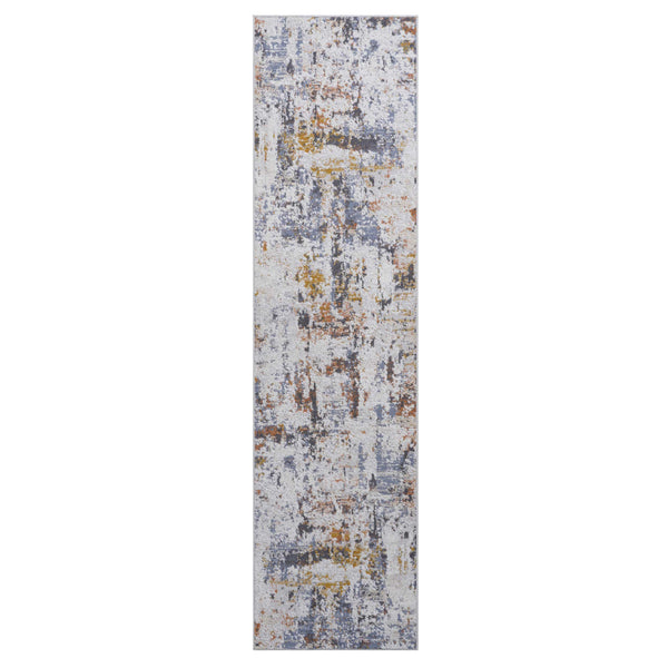 English Elm Loom Abstract Area Rug 2X8 Ivory/Navy - Stylish Non-Shedding, Stain Resistant, Kid & Pet Friendly Decor B335P289508