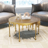 Drip Coffee Table Antique Brass 110150 Zuo Modern