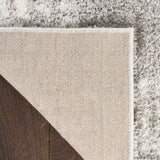 Nourison Pacific Shag PCS02 Machine Made Power-loomed Solid Border Indoor Only Shag Modern Rug Grey, Grey Pile, 100% Polyester 841491148808