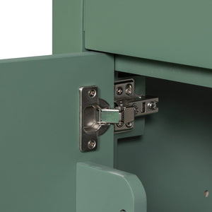 English Elm 30-inch Modern Bathroom Vanity with Ceramic Sink, Gold Accents, Solid Wood Frame, Soft-Close Doors and Ample Storage Green WF324045AAF