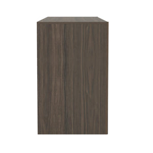 English Elm Linda 72" Walnut Brown 6-Drawer Dresser — Minimalist Low-Profile Design, Rich Wood Grain Storage (72") B365S00065