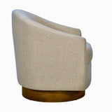 Madison Park Ashton Transitional Upholstered Swivel Chair with Wood Base MP103-1246 Natural