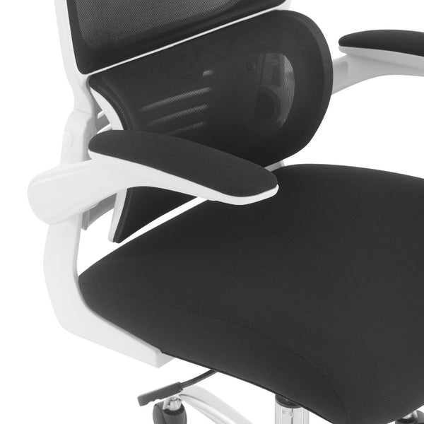 OSP Home Furnishings Mesh Back Ergonomic Office Chair with Lumbar Support Headrest and Chrome Base EMW60020CHR-3