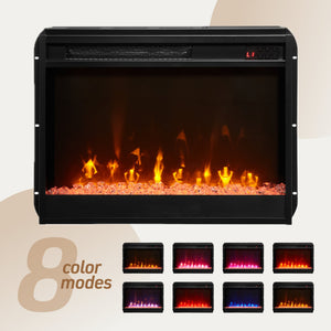 English Elm Terra 74" Gray Walnut Fireplace TV Stand Console with Heater, Flames, Cabinets & Shelves B061P352457