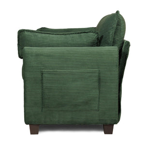 English Elm 2-in-1 Corduroy Loveseat Sleeper with Storage Converts for Living Room or Studio Dark Green W2715P409863