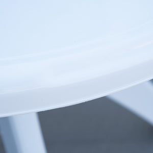 English Elm Outsunny Round Plastic Outdoor Bistro Table with Umbrella Hole for Patio Garden W2225P174360