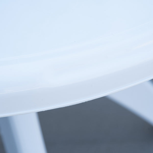 English Elm Outsunny Round Plastic Outdoor Bistro Table with Umbrella Hole for Patio Garden W2225P174360