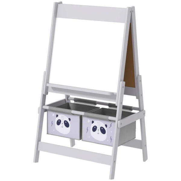 English Elm Kids Double Sided Art Easel Chalkboard Whiteboard with Storage Boxes for Young Artists T3971P440813