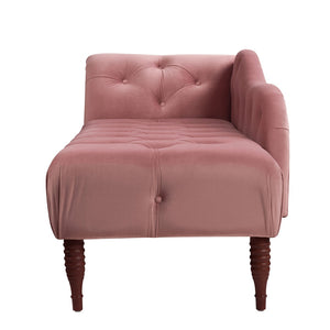 English Elm Samuel Velvet Tufted Chaise Lounge Elegant Roll Arm Reading Nook Accent Chair B2719P238292