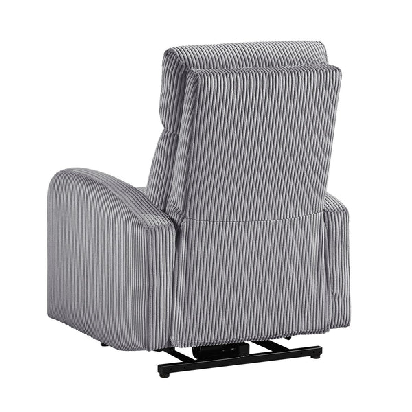 English Elm Contemporary Power Lift Chair Recliner with Plush Corduroy, Foam-Over-Coil Support & Side Pocket Dark Gray 31 L x 29 W x 24 H B011P395830