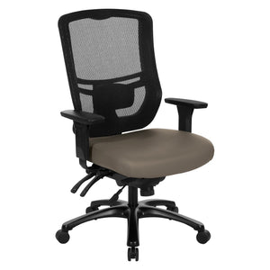 OSP Home Furnishings Progrid Mesh Back Ergonomic Office Chair with Lumbar Support for Big and Tall Users 95894BT-R103