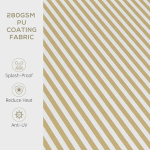 English Elm Outsunny 12' X 10' Retractable Patio Awning - Durable Uv-Resistant Shade With Manual Crank Handle W2225P200512-GIGA