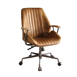 English Elm Hamilton Executive High Back Top Grain Leather Office Chair with Wooden Armrests B2726P248702