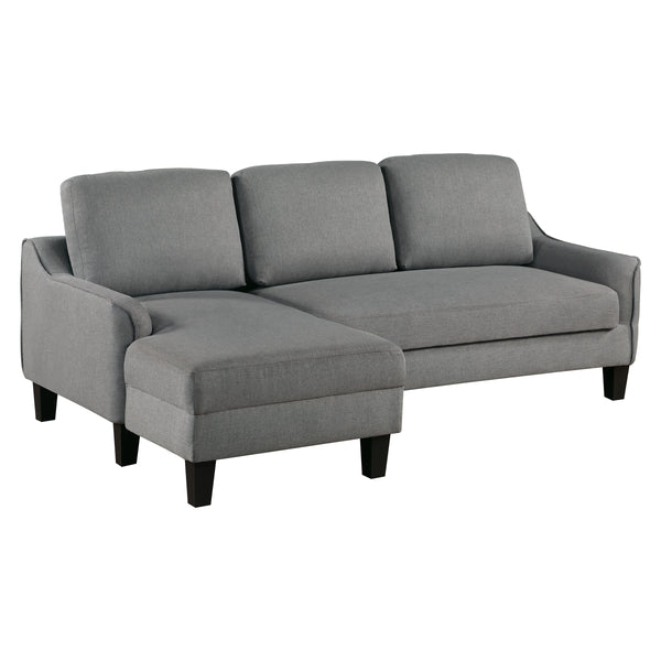 OSP Home Furnishings Lester Chaise Sofa Grey