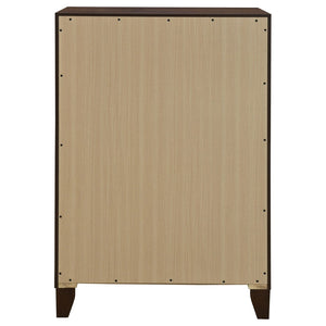 English Elm Bren Five Drawer Chest Rubberwood Grain Build Farmhouse Bedroom Storage B062P451890