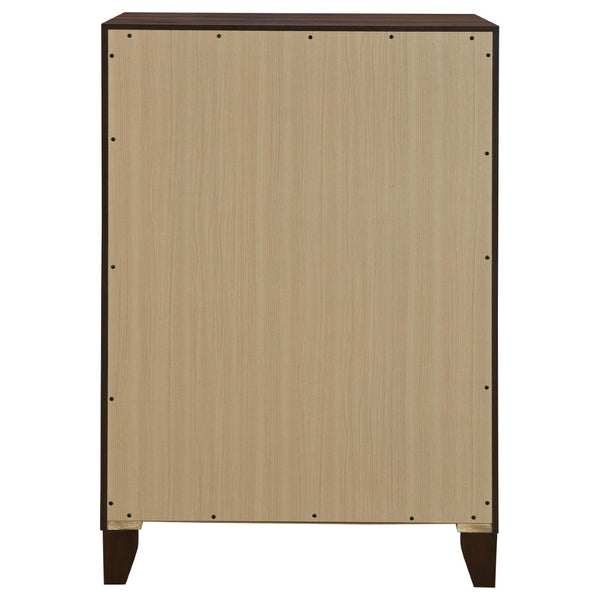 English Elm Bren Five Drawer Chest Rubberwood Grain Build Farmhouse Bedroom Storage B062P451890
