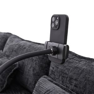 English Elm United We Win 112" Oversized Chenille Sectional Sofa With Storage Ottoman, Usb Ports & Phone Holder W1568S00192-GIGA