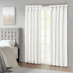 JLA Home Madison Park - Twist Faux Silk Lined Curtain Panel — OEKO‑TEX Luxury Drapes with DIY Twist Tab for Tailored Elegance 95 L x 50 W x 0.13H MP40-6367