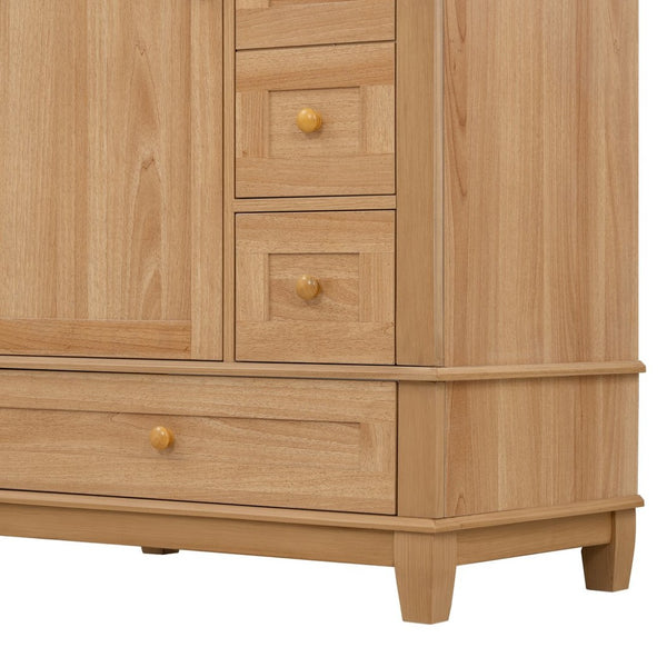 English Elm [video] 30 Inch Freestanding Bathroom Vanity White Mdf Pine Legs Ceramic Sink Soft Close N759P394441N