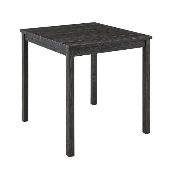 English Elm Dining Round 5-Piece Table Set with Solid Wood Chairs, Linen Upholstery, Industrial Modern Style Black+ Gray W487P333509