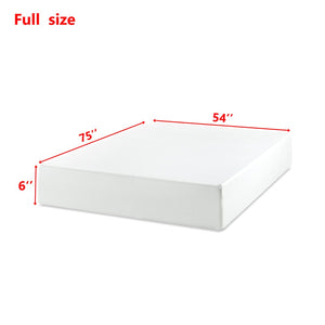 English Elm 6 Inch Full Memory Foam Mattress Fiberglass Free Green Tea Infused Pressure Relief Bed W2297P425593