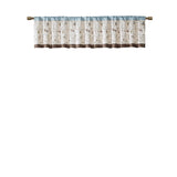 Madison Park Serene Transitional Embroidered Window Valance MP41-3505 Blue