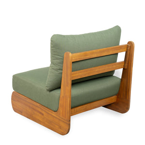 English Elm Christopher Knight Home® - Lazy Acacia Patio Club chair with 8" Water-Repellent Cushion, Durable Acacia Wood, 400 lb Capacity Green,Teak N773P286703G