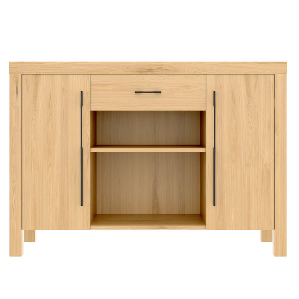 English Elm 55-75 Heavy Duty Aquarium Stand with Power Outlets, 880lb Capacity, 2 Cabinets + Drawer, Natural Finish N704P350198N