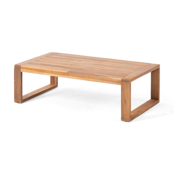 English Elm Paloma Acacia Wood Outdoor Loveseat and Coffee Table Set for Patio Decks N767P406364B