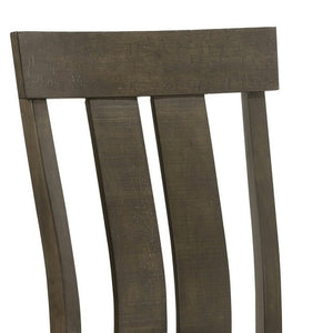 English Elm Lyoi Ladder Back Dining Chairs Set of 2 Gray Upholstered Seat Solid Wood Frame B056P417078