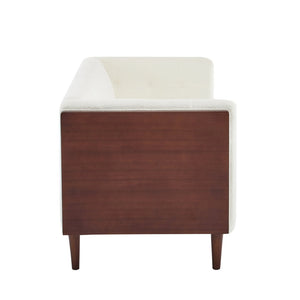 English Elm 3-seater Button Tufted Waffle Stitch Sofa Solid Hardwood Frame Mid Century Living Room N771P243854M_N771P243867M