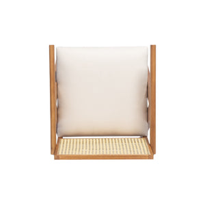 English Elm Christopher Knight Home® - 27" Woven Cane Back Bar Stool with Foam-Padded Polyester Seat, Durable Rubberwood Frame, 300lb Capacity Natural+Cream N780P237930N