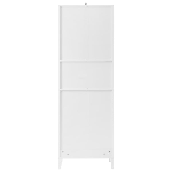 English Elm 70.9" High Freestanding Tall Bathroom Cabinet with Soft-Close Doors, Drawer & Adjustable Shelves for Organized Living White N729P272001K