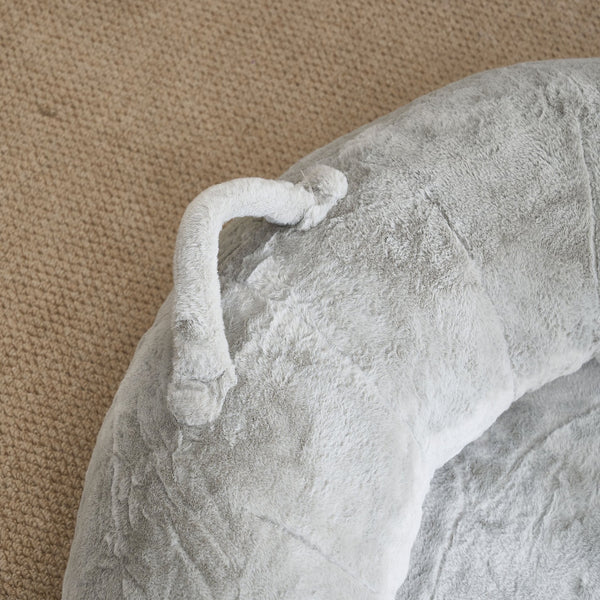 English Elm Human Giant Memory Foam Pet Bed for Adults — Plush Ergonomic Sofa with Storage Pockets & Handle Light Gray W2705P255385