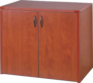 OSP Home Furnishings Napa Locking Two Door Storage Cabinet with Adjustable Shelf for Office or Workspace Cherry NAP-13-CHY