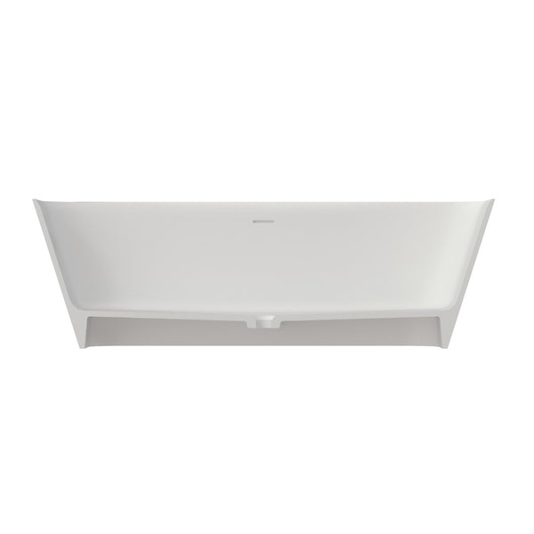 English Elm 67 Inch Stone Resin Freestanding Soaking Tub Spa Inspired Deep Basin Matte Finish W2704P369953
